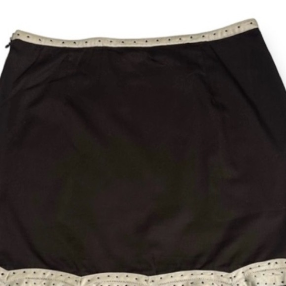 ODILLE, Anthropologie Ruffle Pleated A-Line Full Midi Knee Length Skirt, Size 10 - Picture 4 of 14